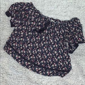 Off the shoulder, floral top